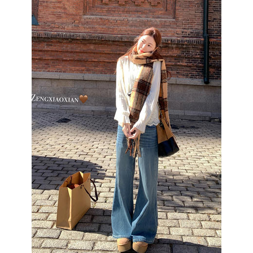 <曾小咸推荐>3.22现货秒杀 ！微信超特价！蕾丝拼接针织长袖T恤 日常129.99 立减70 秒杀59.99！！ 商品图1