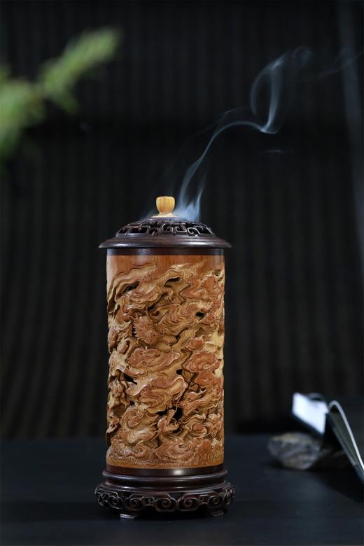 龙腾盛世。竹雕香薰炉 商品图2