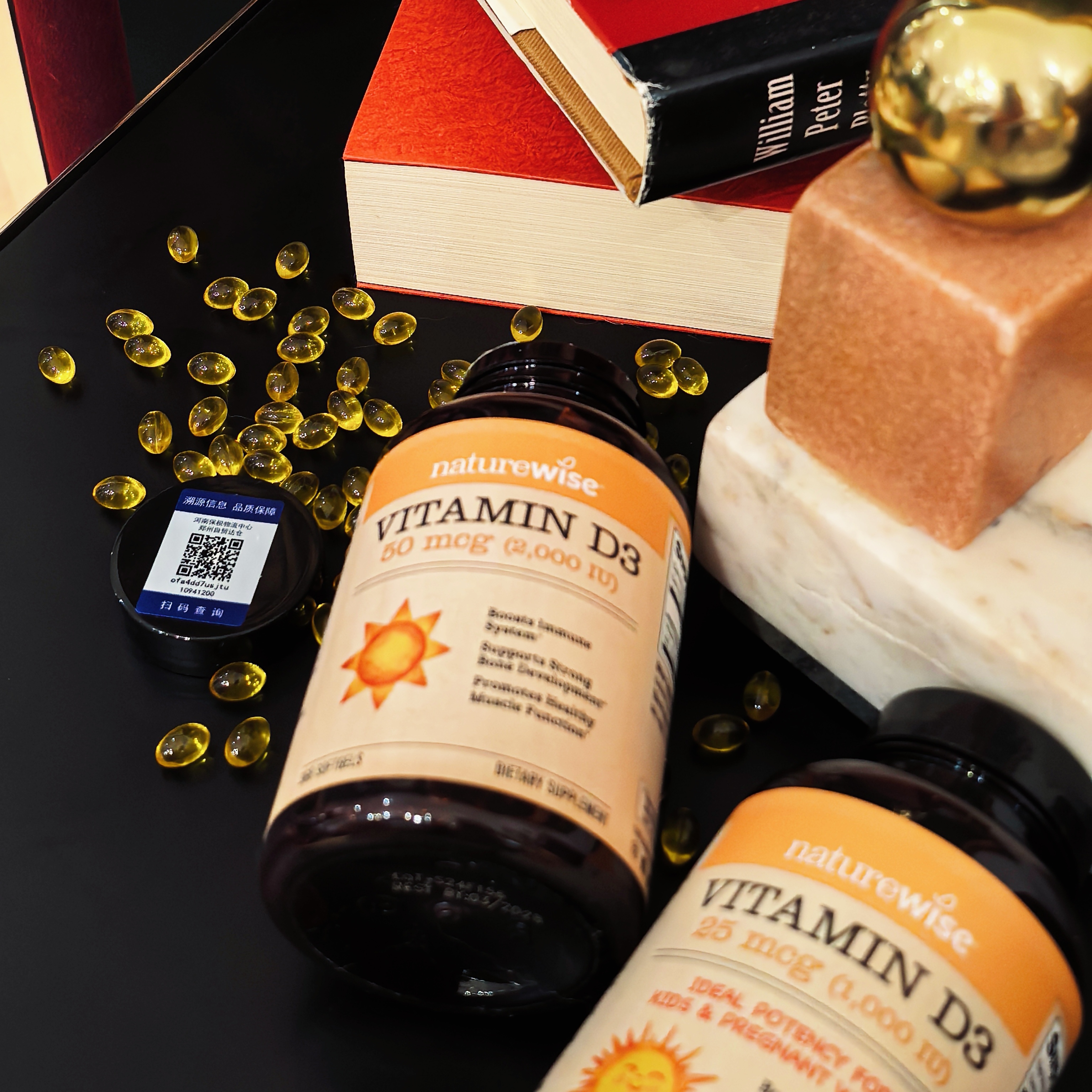 [屁侠推荐]Naturewise 维生素D3（1000IU&2000IU&5000IU）360粒/瓶 活性25羟基维生素d3阳光瓶