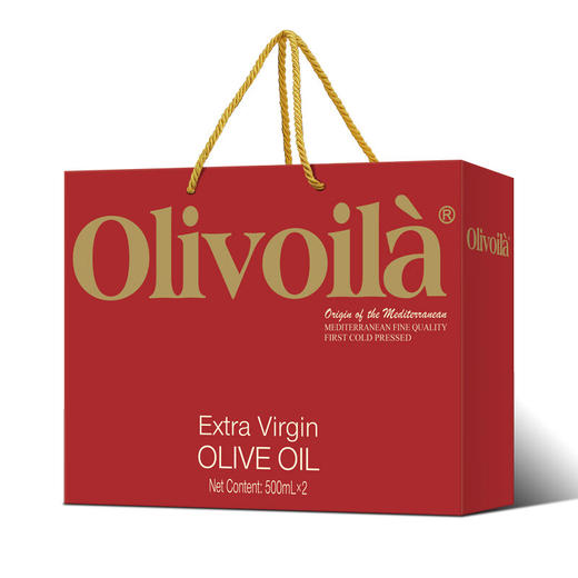 【发出后不支持拦截退货】欧丽薇兰 特级初榨橄榄油礼盒（红标）500ml*2 商品图1
