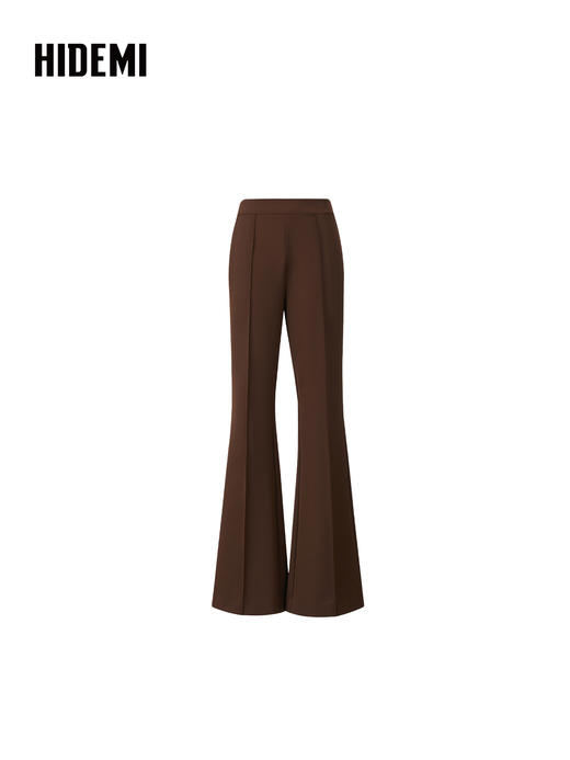 HIDEMI 显瘦中高腰喇叭长裤神裤 军绿色/咖啡色/黑色 商品图5
