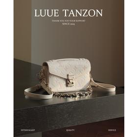 驴家品牌徽标印花水彩渐变效果 梦幻紫白皮邮差 压纹粒面牛皮革 单肩斜挎手提包（JPH）