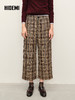 HIDEMI色织格纹九分裤复古格子日常气质直筒休闲裤宽松阔腿裤 商品缩略图0