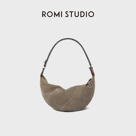 ROMI STUDIO 首饰袋 反绒面头层牛皮大容量单肩手提包 RWCWP06817 商品图0