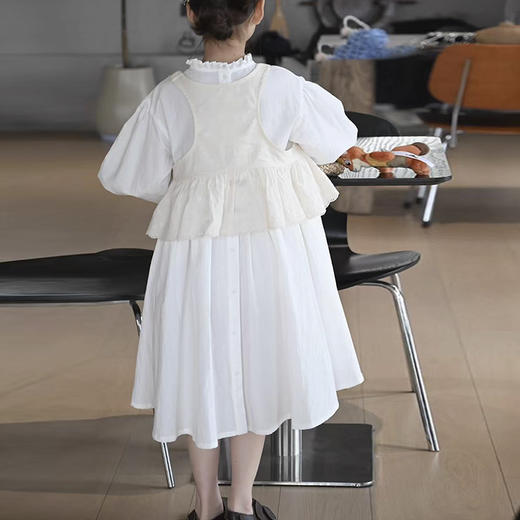 裁缝学苑TS28儿童新款木耳边长袖连衣裙纸样女童无袖背心马甲服装打板 商品图4