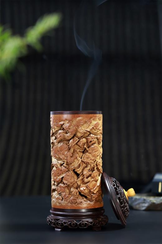 龙腾盛世。竹雕香薰炉 商品图6