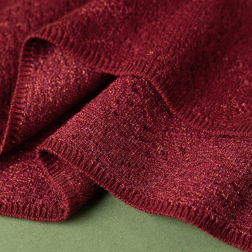 【林栖设计小店】（现货）镂空提花套头毛衣复古优雅修身显瘦2026早春新款长袖上衣G1961219 商品图4