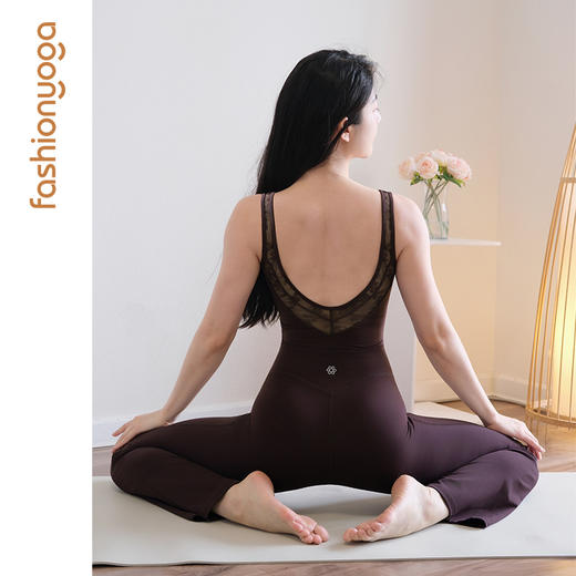 凡圣瑜伽美背连体九分喇叭裤 FC15958 商品图8