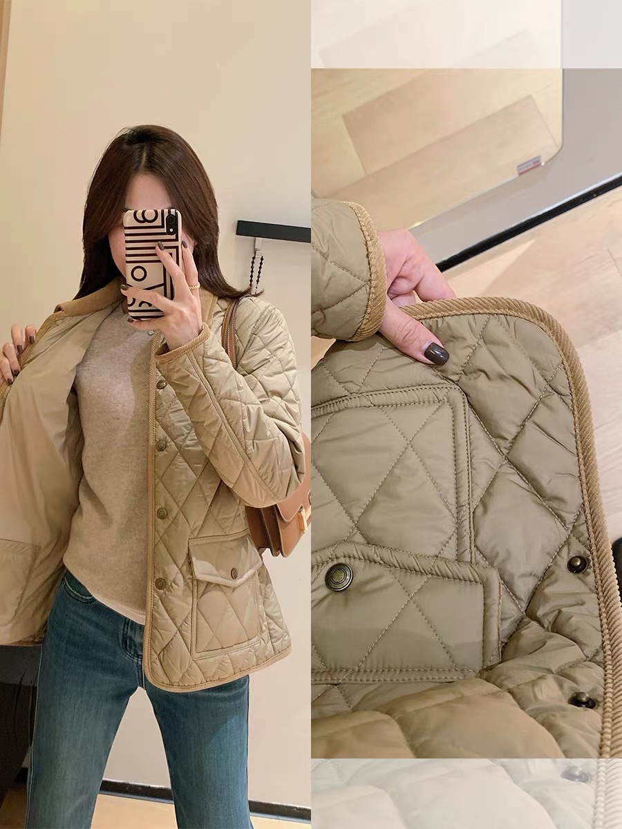 预售！RLの保真~！3K+马标刺绣！老钱风夹棉外套.绗缝菱格薄棉服