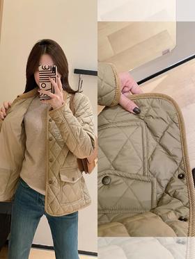 预售！RLの保真~！3K+马标刺绣！老钱风夹棉外套.绗缝菱格薄棉服