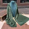 驴家Monogram绿色丝巾围巾披肩 商品缩略图13