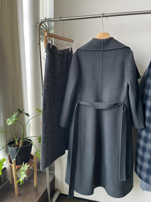 【气场之选】噢蜜ooomeooo大翻领10羊绒修身手工大衣 商品图10