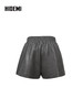 HIDEMI 甄选环保蛋白皮超显瘦松紧腰百搭神裤短裤皮裤  黑色/灰色 商品缩略图4