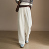 QYM 9535-Y松紧高腰直筒休闲裤宽松阔腿裤 商品缩略图0