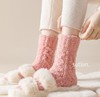 老米优品🎈 温暖单品。5双装！《秋冬不掉绒好品质珊瑚绒袜子》女款加厚中筒袜 地板袜 5双装长筒家居睡眠袜 商品缩略图1