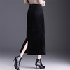 QYM 2567-Y加厚半身裙高腰直筒裙厚款中长款包臀裙开衩 商品缩略图2