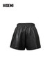 HIDEMI 甄选环保蛋白皮超显瘦松紧腰百搭神裤短裤皮裤  黑色/灰色 商品缩略图2