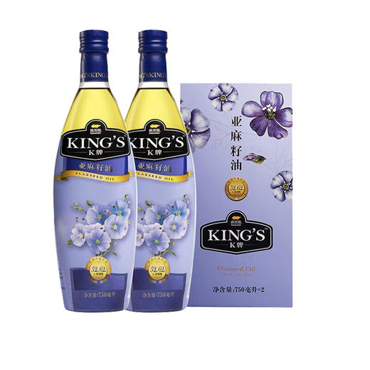 【发出后不支持拦截退货】金龙鱼 KING'S特级亚麻籽油礼盒装 750ml*2 商品图7