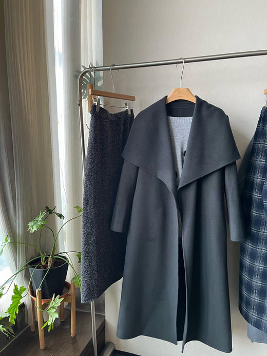 【气场之选】噢蜜ooomeooo大翻领10羊绒修身手工大衣 商品图8