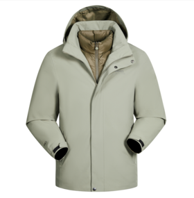 【云粉节】【6.7折】6楼吉普JEEP男式冲锋衣羽绒两件套吊牌价2999折1999