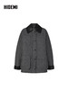 HIDEMI 极简口袋设计感飞行员式皮领拼接大廓形宽松加厚款棉服大衣 商品缩略图6