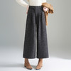 QYM 9532-Y高腰宽松毛呢阔腿裤气质厚款羊毛裤 商品缩略图1