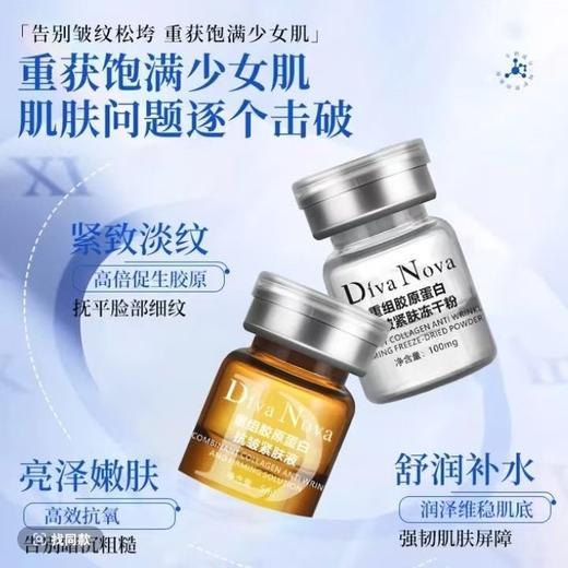 处理！！Diva Nova 重组胶原蛋白抗皱紧肤冻干液套盒 商品图1