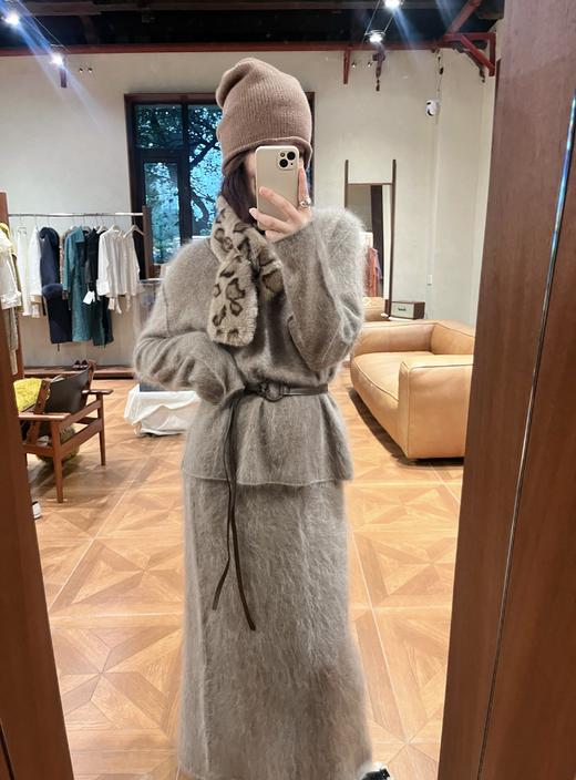 PIAN AI冷小姐# 2色羊毛拉毛毛衣套装 商品图5