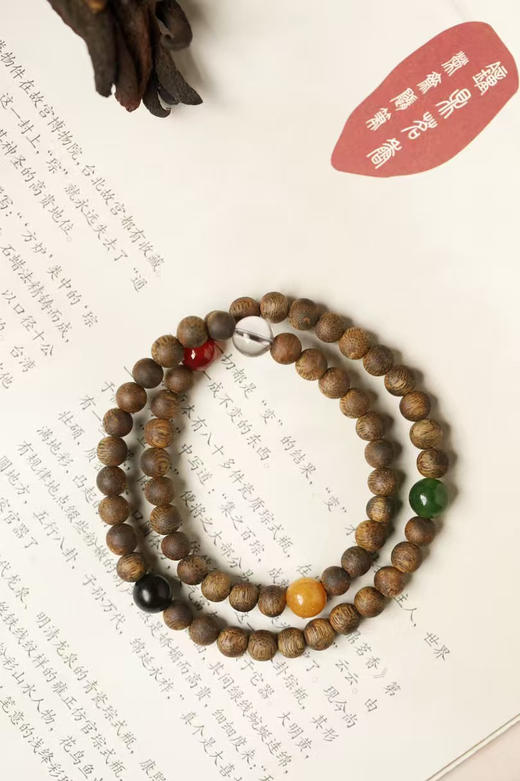 绿棋楠沉香手串【华蓉】双圈设计6mm 55颗 商品图0