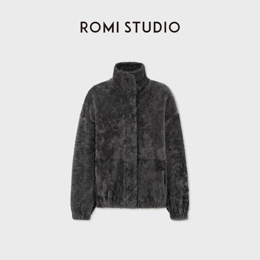 ROMI STUDIO“进口羊皮”柔韧时尚随性奢贵宽松立领皮草 RWCWW06851 商品图0