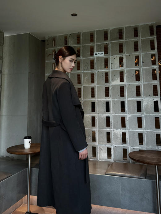 【气场之选】噢蜜ooomeooo大翻领10羊绒修身手工大衣 商品图5