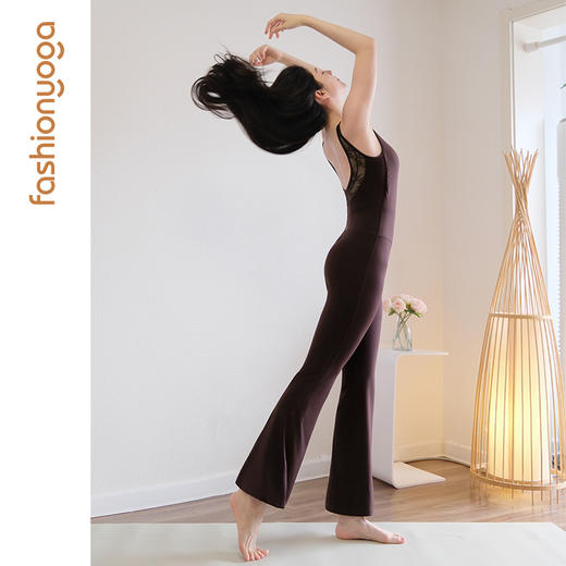 凡圣瑜伽美背连体九分喇叭裤 FC15958 商品图6