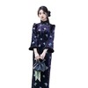 GX时尚改良新中式长款倒大袖少女款旗袍2025秋冬新款加绒长袖旗袍裙 商品缩略图4