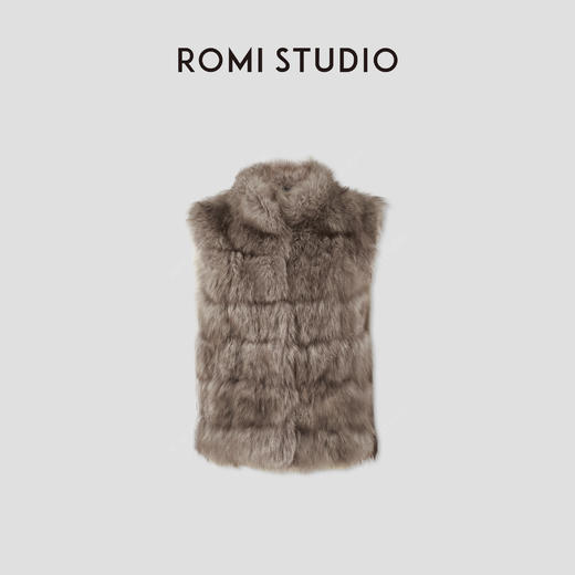 ROMI STUDIO狐狸腹毛马甲皮草蓬松顺滑皮毛一体 RWCWW86821 商品图3