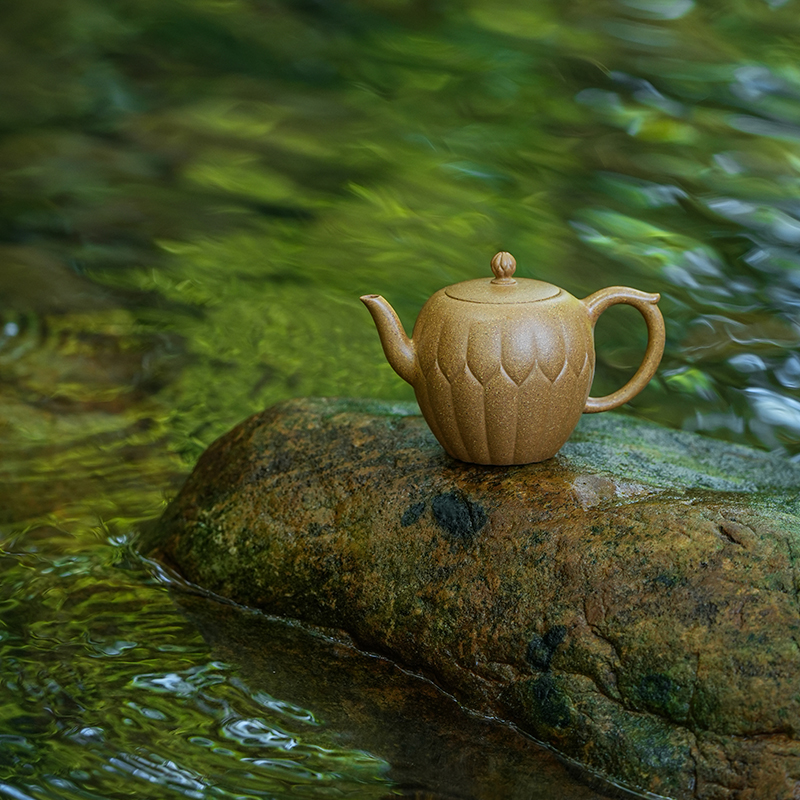 龙德堂陶艺 汤宣武制《祥莲》原矿金砂段 180cc 库存请咨询客服