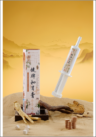 宠宝康健脾和胃膏60ml/支，辽饲预（2021）06002，原料组成：纯化水、人参、茯苓、白术、山药、莲子、白扁豆、薏苡仁、桔梗、甘草、陈皮、酶解鸡肝粉、亚麻籽油、鸡肉粉