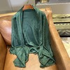 驴家Monogram绿色丝巾围巾披肩 商品缩略图9