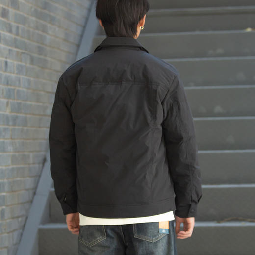 DRONKOO 2025 翻领前襟口袋钉扣基础款短款中厚羽绒服 商品图4