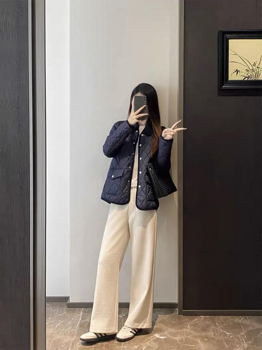 预售！RLの保真~！3K+马标刺绣！老钱风夹棉外套.绗缝菱格薄棉服 商品图5