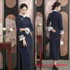 GX加绒色织提花长款高级感旗袍2025秋冬新款复古国风旗袍 商品缩略图2