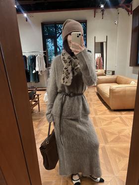 PIAN AI冷小姐# 2色羊毛拉毛毛衣套装