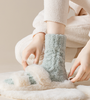 老米优品🎈 温暖单品。5双装！《秋冬不掉绒好品质珊瑚绒袜子》女款加厚中筒袜 地板袜 5双装长筒家居睡眠袜 商品缩略图12