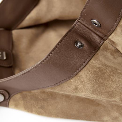 ROMI STUDIO 首饰袋 羊京绒头层牛皮大容量手提托特包RWCAP06482 商品图4