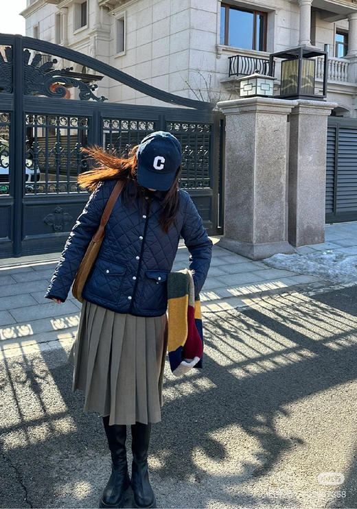 预售！RLの保真~！3K+马标刺绣！老钱风夹棉外套.绗缝菱格薄棉服 商品图7