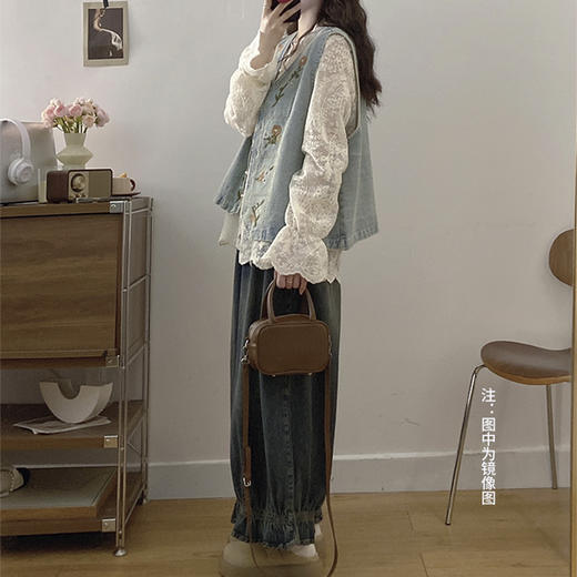 裁缝学苑AS590复古马甲蕾丝衬衫纸样牛仔裤花边套装女装样板 商品图5