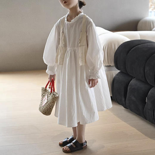 裁缝学苑TS28儿童新款木耳边长袖连衣裙纸样女童无袖背心马甲服装打板 商品图6