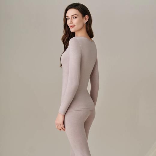 主推款丨安莉芳 25年秋冬新款再生纤维圆领女打底套装EDW1152 商品图3