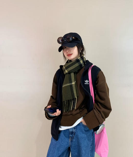 原单三叶草毛绒保暖运动马甲背心 商品图3