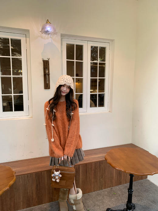 Read Nameless /100绵羊毛橘色毛衣 2025/10/27 商品图5