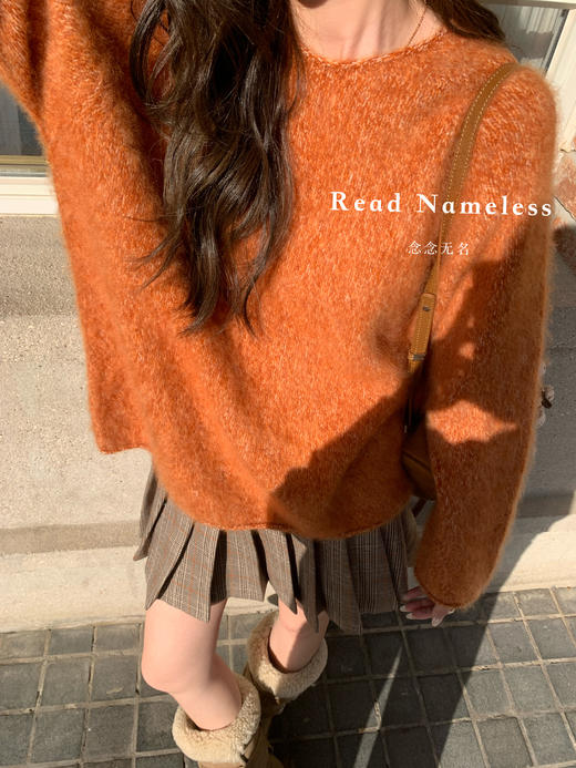 Read Nameless /100绵羊毛橘色毛衣 2025/10/27 商品图3